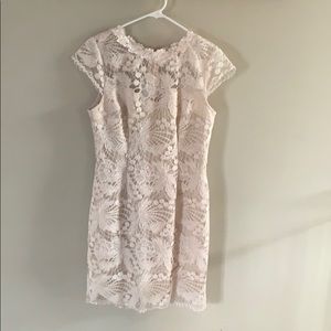 Blush/cream lace dress